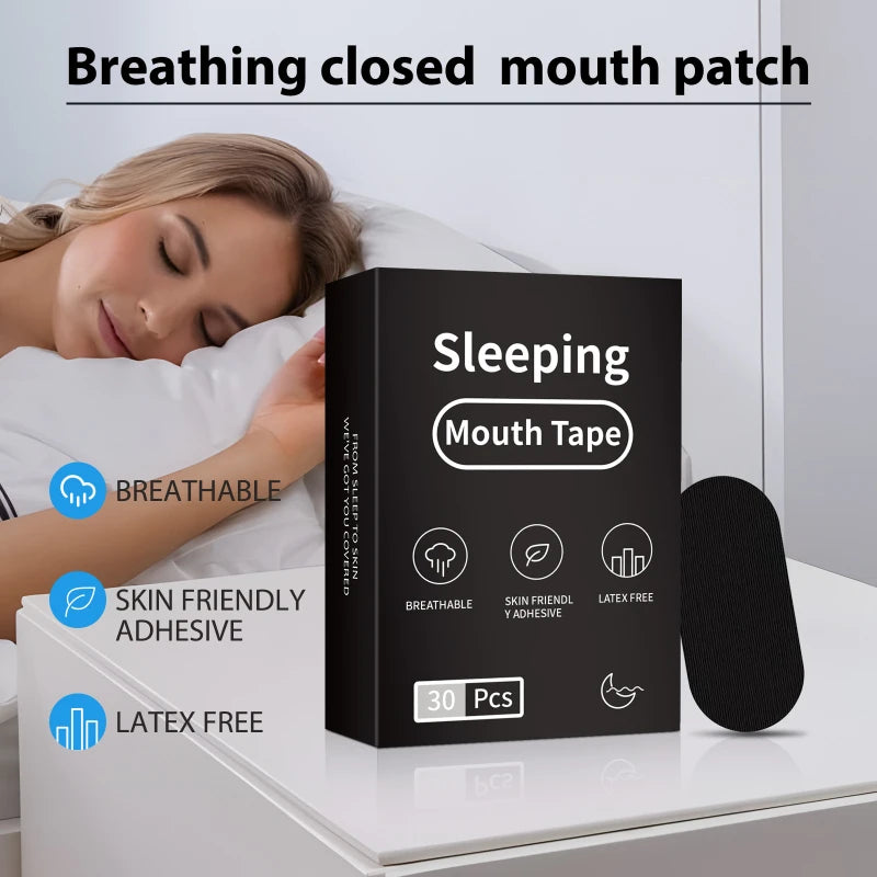 30/60Pcs anti Snoring Mouth Tape Better Sleeping Mouth Breath Strips Reduce Mouth Dryness Medical Grade Nose Breathing Stickers