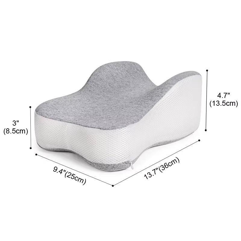 Long 14”Knee Pillow for Side Sleeper Fully Support Thighs and Knees for Required Knee Separation- Leg Pillow - Large, Gray