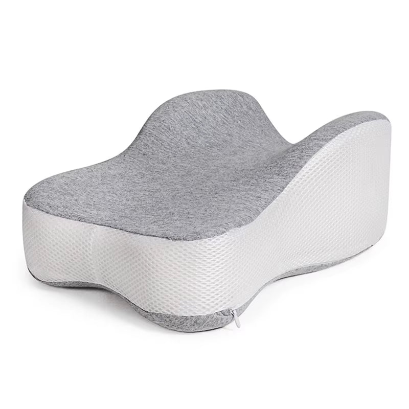 Long 14”Knee Pillow for Side Sleeper Fully Support Thighs and Knees for Required Knee Separation- Leg Pillow - Large, Gray