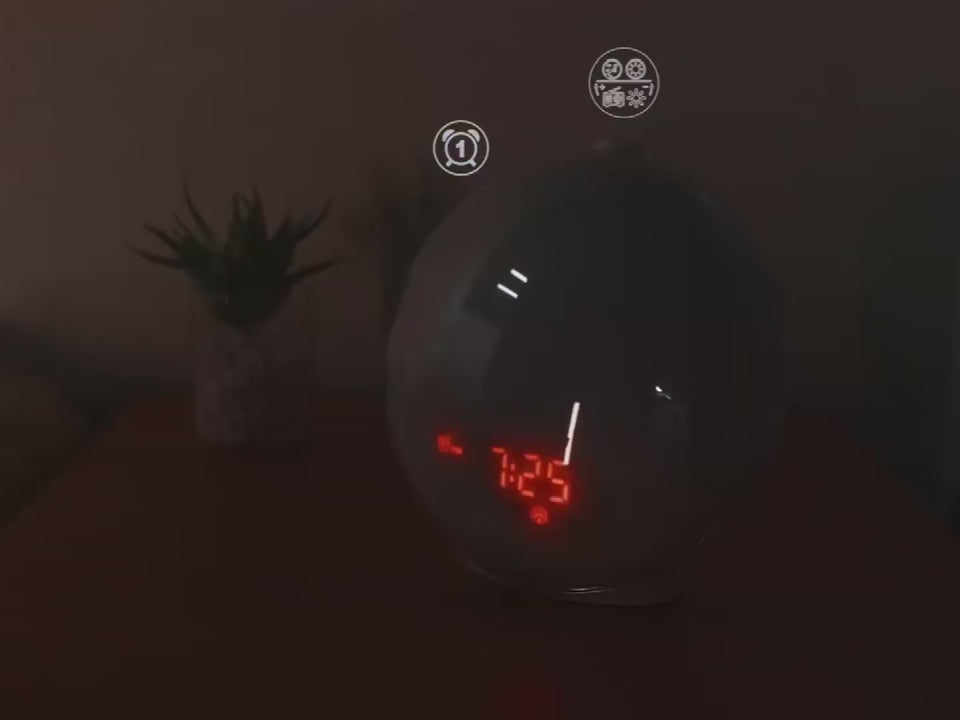 AuraWake™️-שעון מעורר חכם עם סימולציית זריחה תאורת אווירה